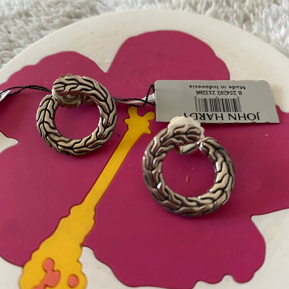 NWT John Hardy Sterling Silver Chain Earrings